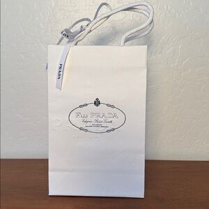 Authentic Embossed Small Milano Prada Gift Bag with Logo